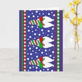Cat Hintern Christmas Green Karte (Gelbe Blume)