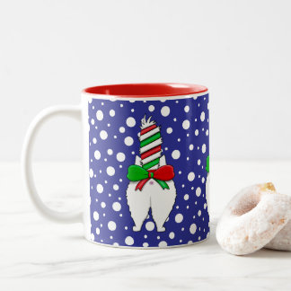 Cat Hintern Christmas Green Zweifarbige Tasse