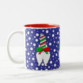 Cat Hintern Christmas Green Zweifarbige Tasse (Links)