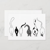 Cat-Hintern Dankeskarte (Vorne/Hinten)