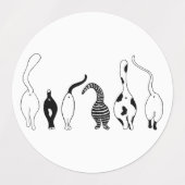 Cat-Hintern Etiketten (Design 1)