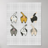 Cat Hintern Funny Poster (Vorne)