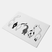 Cat-Hintern Fußmatte (Schrägansicht)