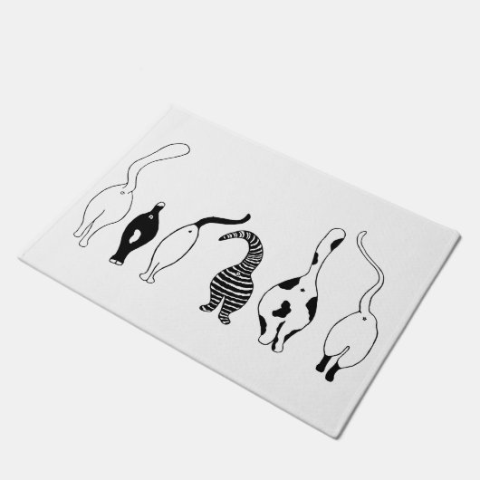 Cat-Hintern Fußmatte (Schrägansicht)