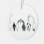 Cat-Hintern Keramik Ornament (Links)