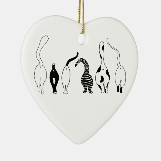 Cat-Hintern Keramik Ornament (Rechts)