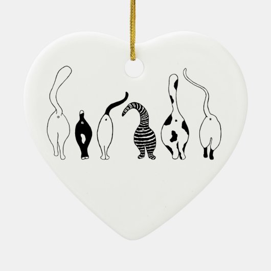Cat-Hintern Keramik Ornament (Hinten)