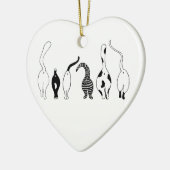 Cat-Hintern Keramik Ornament (Links)