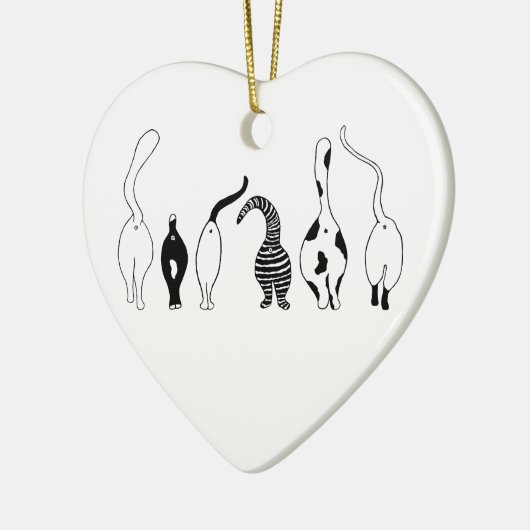 Cat-Hintern Keramik Ornament (Links)