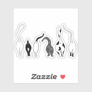 Cat-Hintern kundenspezifisch geschnitten Vinyl-Sti Aufkleber