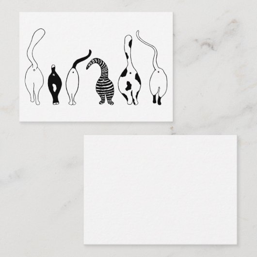 Cat-Hintern Mitteilungskarte (Vorne/Hinten)