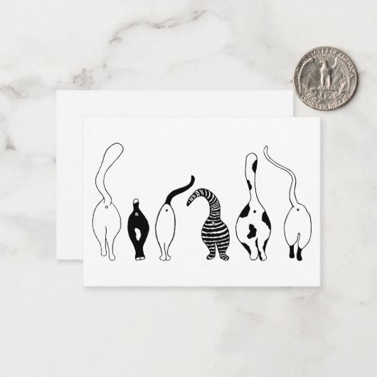 Cat-Hintern Mitteilungskarte (Vorderseite/Rückseite Beispiel)