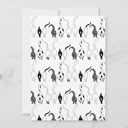 Cat Hintern Muster Feiertagskarte (Vorderseite)