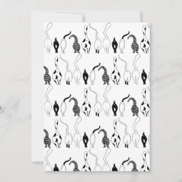 Cat Hintern Muster Feiertagskarte