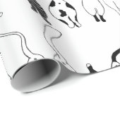 Cat Hintern Muster Geschenkpapier (Rolleneckpunkt)