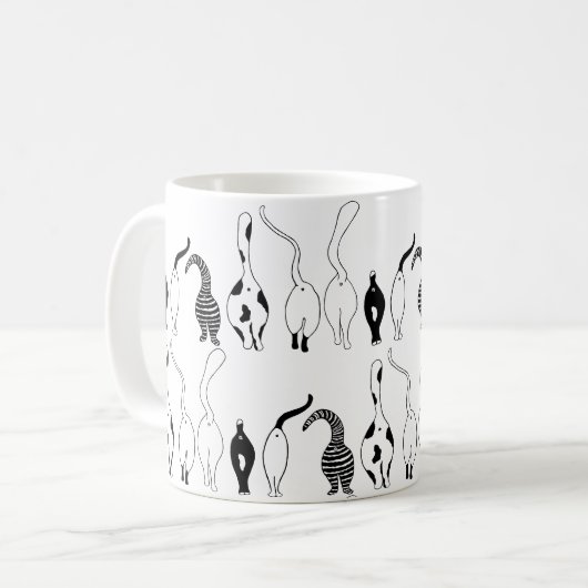 Cat Hintern Muster Kaffeetasse (Vorderseite Links)