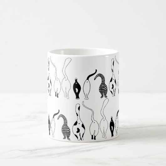Cat Hintern Muster Kaffeetasse (Mittel)