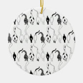 Cat Hintern Muster Keramik Ornament (Vorne)