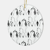 Cat Hintern Muster Keramik Ornament (Links)
