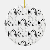 Cat Hintern Muster Keramik Ornament (Hinten)