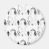 Cat Hintern Muster Magnet (Vorne)