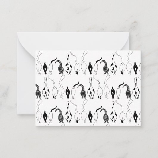 Cat Hintern Muster Mitteilungskarte (Vorderseite)