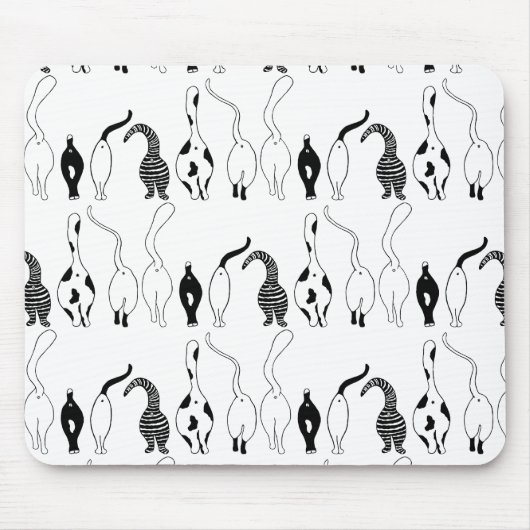 Cat Hintern Muster Mousepad (Vorne)