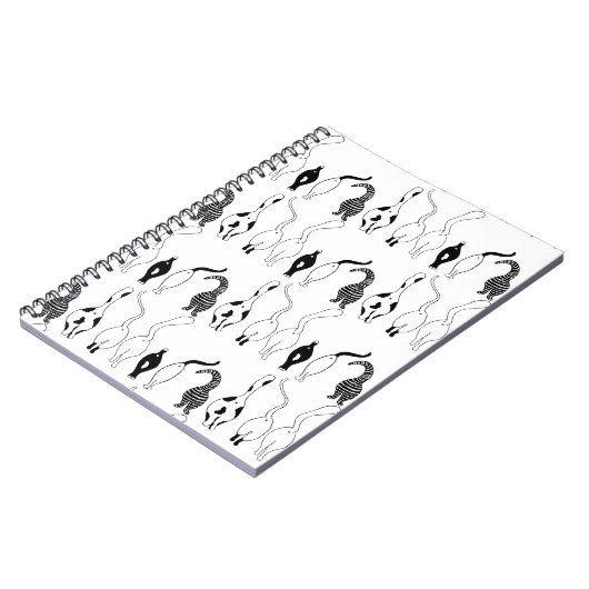 Cat Hintern Muster Notizblock (Linke Seite)