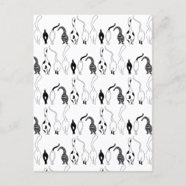 Cat Hintern Muster Postkarte