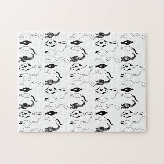 Cat Hintern Muster Puzzle (Horizontal)