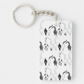 Cat Hintern Muster Schlüsselanhänger (Vorderseite)