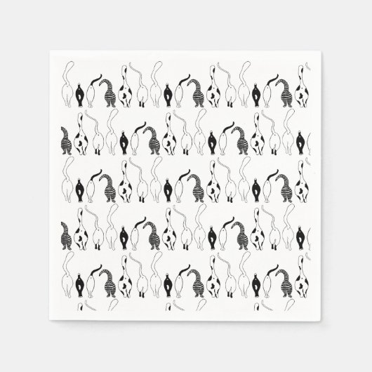 Cat Hintern Muster Serviette (Vorderseite)