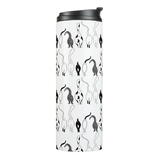 Cat Hintern Muster Thermosbecher (Nach links gedreht)