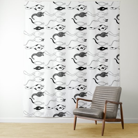 Cat Hintern Muster Wandteppich (Beispiel)