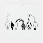 Cat-Hintern Ornament Aus Metall (Rückseite)