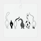 Cat-Hintern Ornament Aus Metall (Vorderseite)