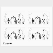 Cat-Hintern Rechteckiger Aufkleber (Blatt)