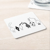 Cat-Hintern Rechteckiger Pappuntersetzer (angewinkelt)