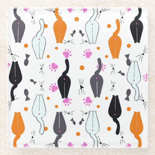 Cat Hintern Untersetzer (Vorderseite)