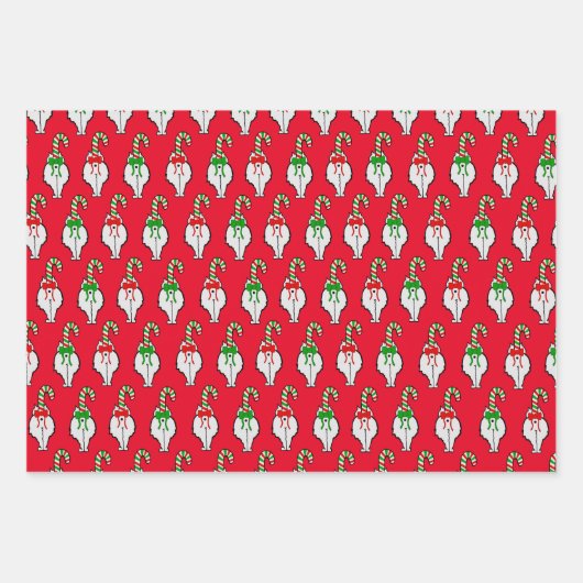 Cat Hintern Weihnachten Geschenkpapier Set (Vorderseite 3)
