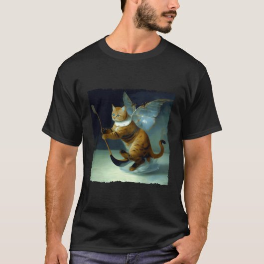 Cat Hockey Butterfly T-Shirt (Vorderseite)