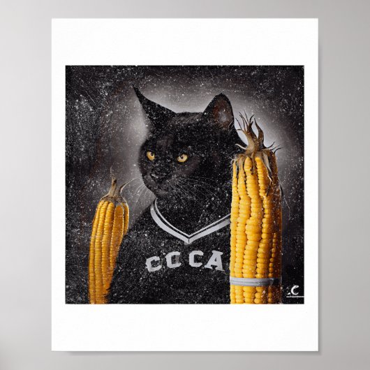 Cat Hockey Corn auf dem Cob Poster (Vorne)