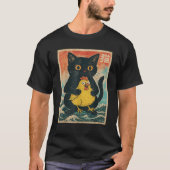 Cat Hold Chicken Anime Japanese Cool Graphic tee C (Vorderseite)