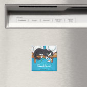 Cat Holding a Daisy | Danke, Magnet (In Situ (Geschirrspüler))