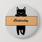 Cat holding a sign Button Badge (Vorderseite)