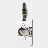 Cat Holding Free Hugs-Zeichen Gepäckanhänger (Vorderseite vertikal)