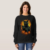 Cat Horror Cute Halloween for Cat Kitty Sweatshirt (Vorne ganz)