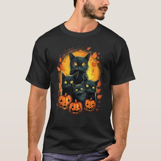 Cat Horror Cute Halloween for Cat Kitty T-Shirt (Vorderseite)