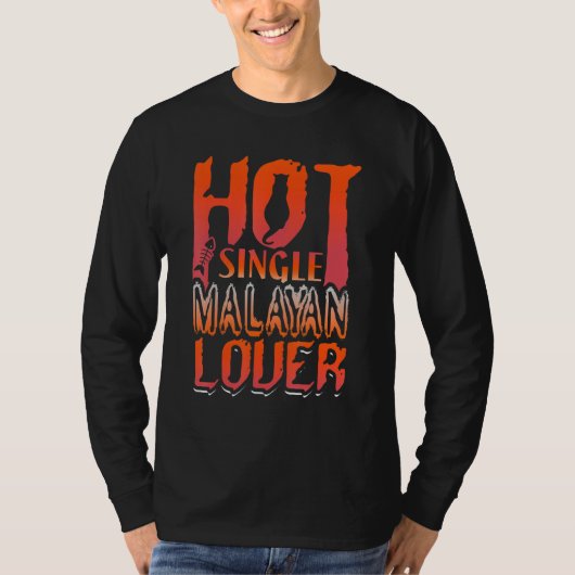 Cat Hot Single Malayan Funny Cat Design T-Shirt (Vorderseite)