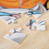 Cat House - Colorful Cudling Cats Hugs - Malerei Puzzle (Seite)